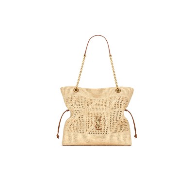 YSL JAMIE SHOPPING IN RAFFIA 838876GAAFY2791 (35*35*10cm)